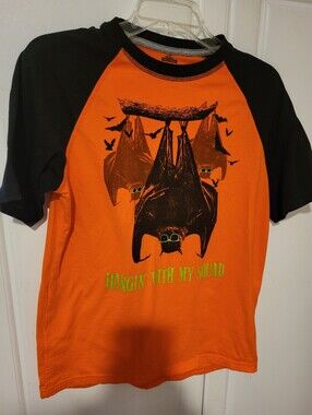 Celebrate Halloween Youth Hanging With My Squad Orange & Black Shirt XXL/18